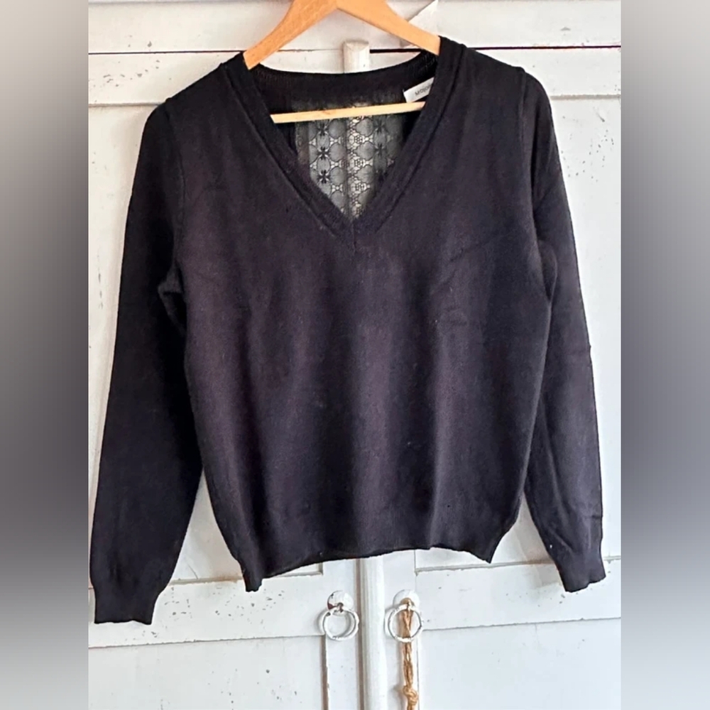 Classic Black V-Neck Women's Sweater